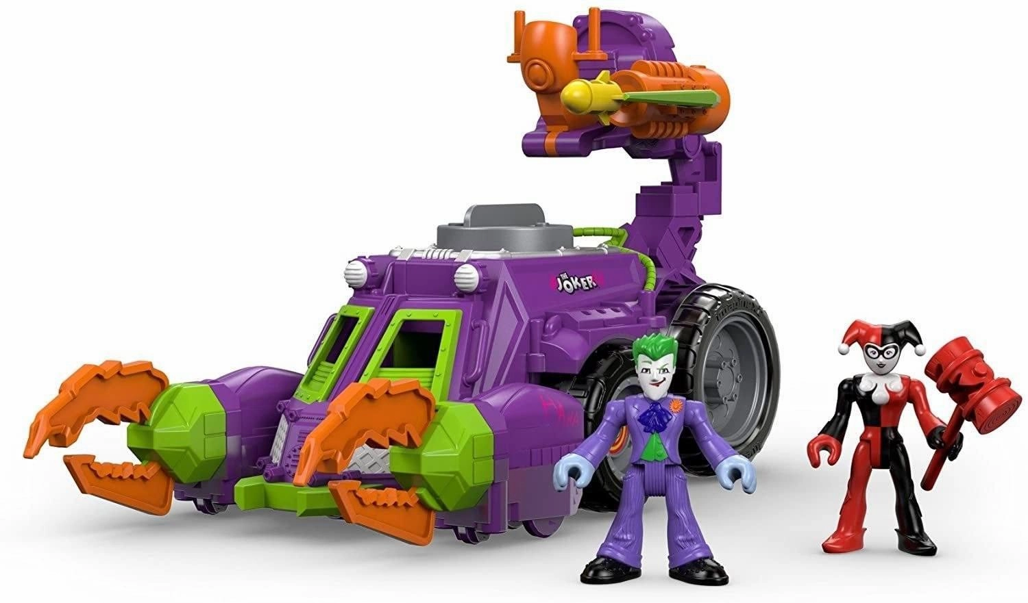 Imaginext DWV56 Joker and Harley Quinn Battle Vehicle Jungle Beast Superhero Figure