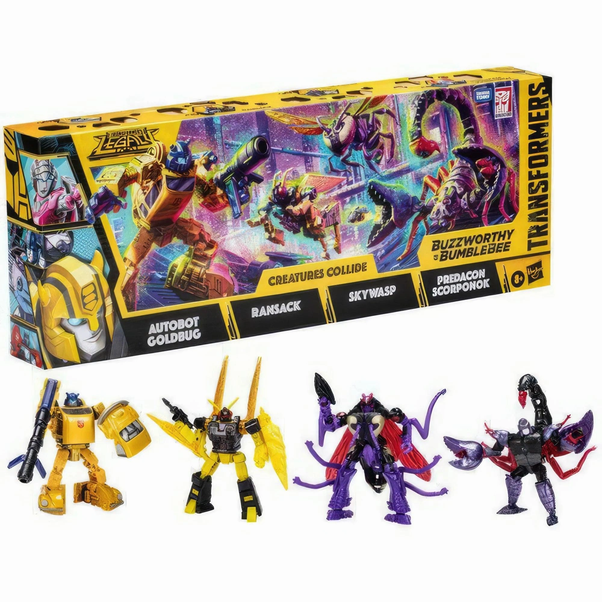 Robot Statue Transformers Buzzworthy Bumblebee Creatures Collide Multipack