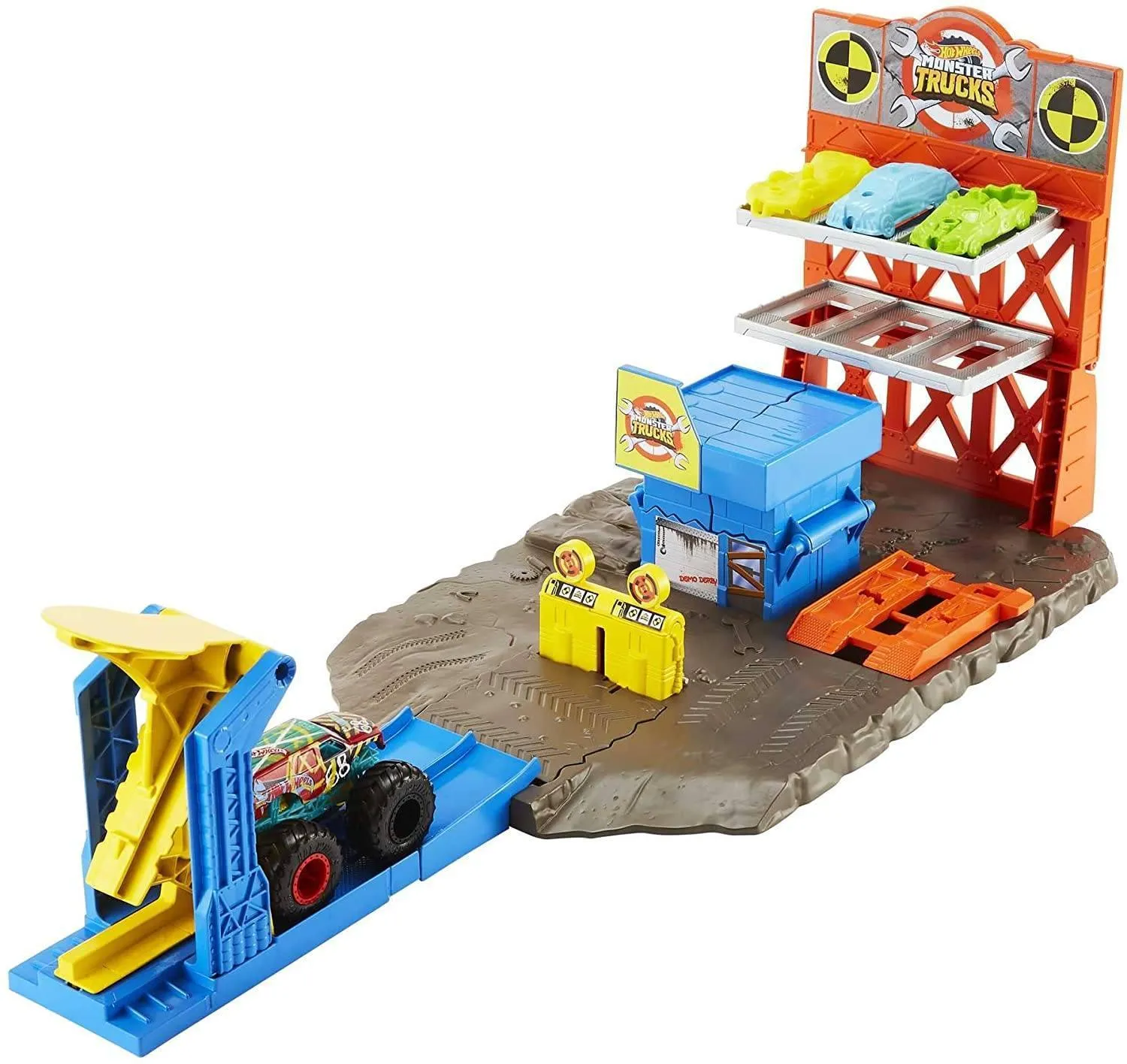DC Comics Hot Wheels Monster Trucks Blast Station Playset