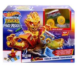 Dragon Statue Hot Wheels - Monster Trucks Power Smashers 5 Alarms Tower Playset
