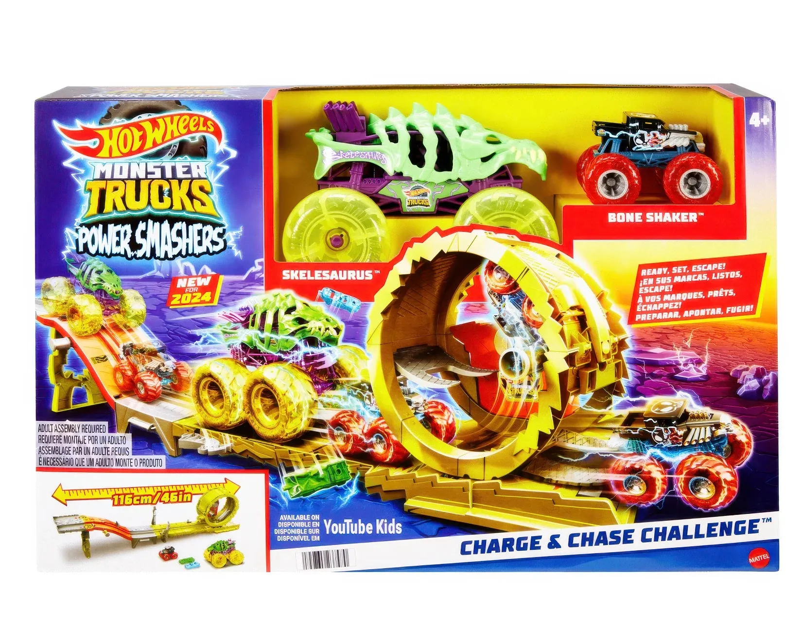 Famous Painting Posable Toy Hot Wheels Monster Trucks Power Smashers Charge & Chase Challenge