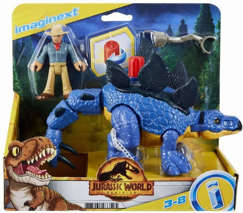 Cultural Icon Imaginext Jurassic World Stegosaurus and Dr Grant