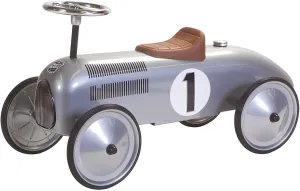 Retro Roller Jean Push Car - Silver Durable Material Minimalist Home