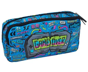 Smiggle Eclipse Pocket Character Pencil Case - Mid Blue Collectible Art