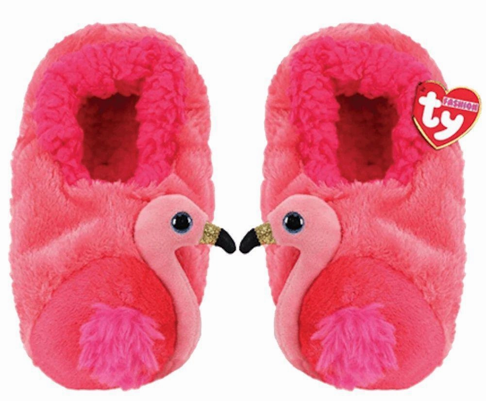 Blockbuster Film Ty Beanie Boo Slipper Socks - Flamingo