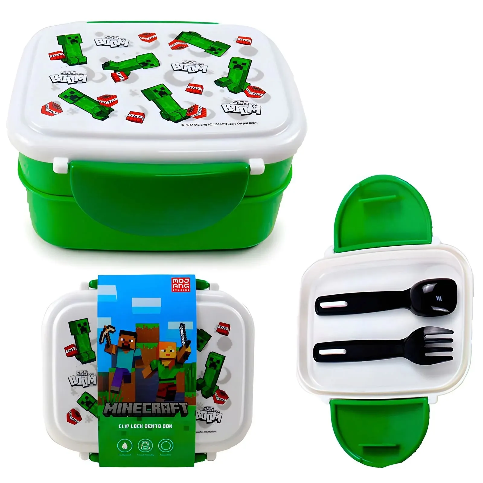 Handicraft Item Minecraft TNT Lunch Box and Cutlery Set
