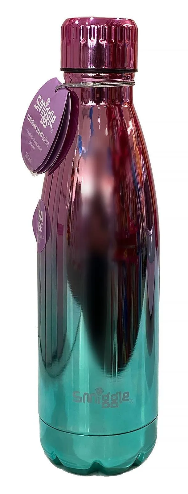 SMIGGLE Wonder Stainless Steel Drink Bottle Art Exhibit Train Model