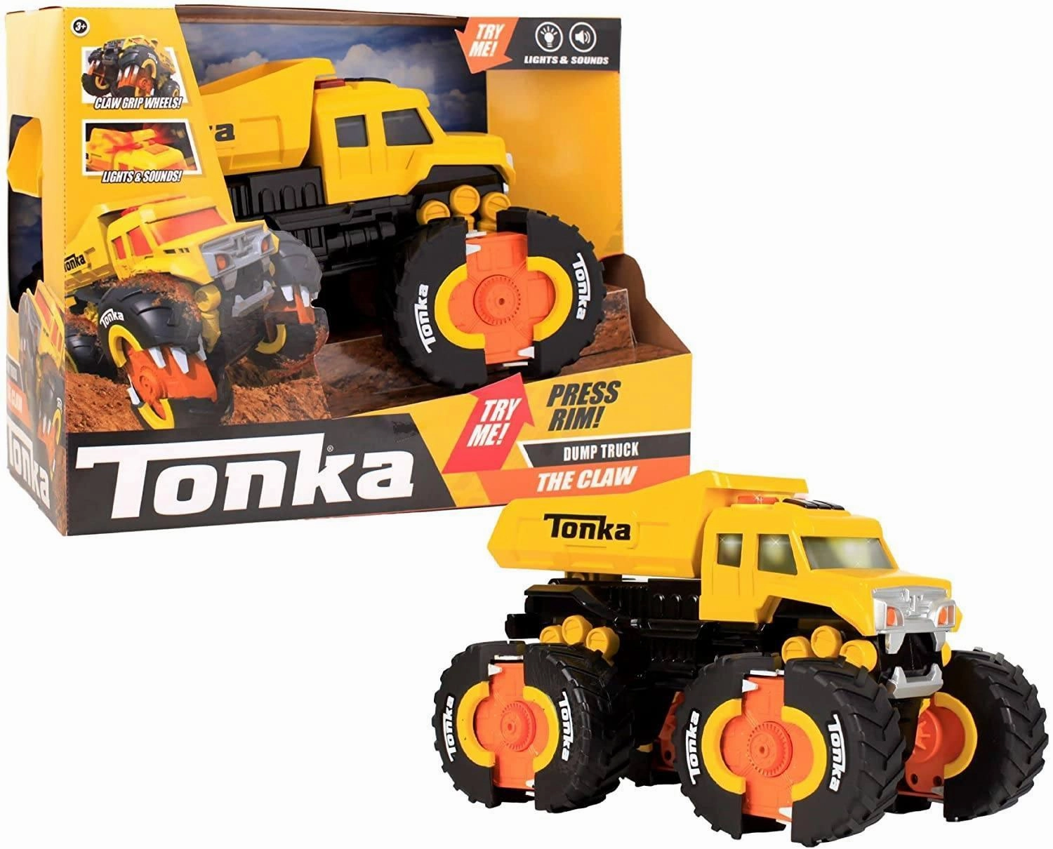 Collectible Hero Superhero Hero TONKA - The Claw Dump Truck with Lights and Sound