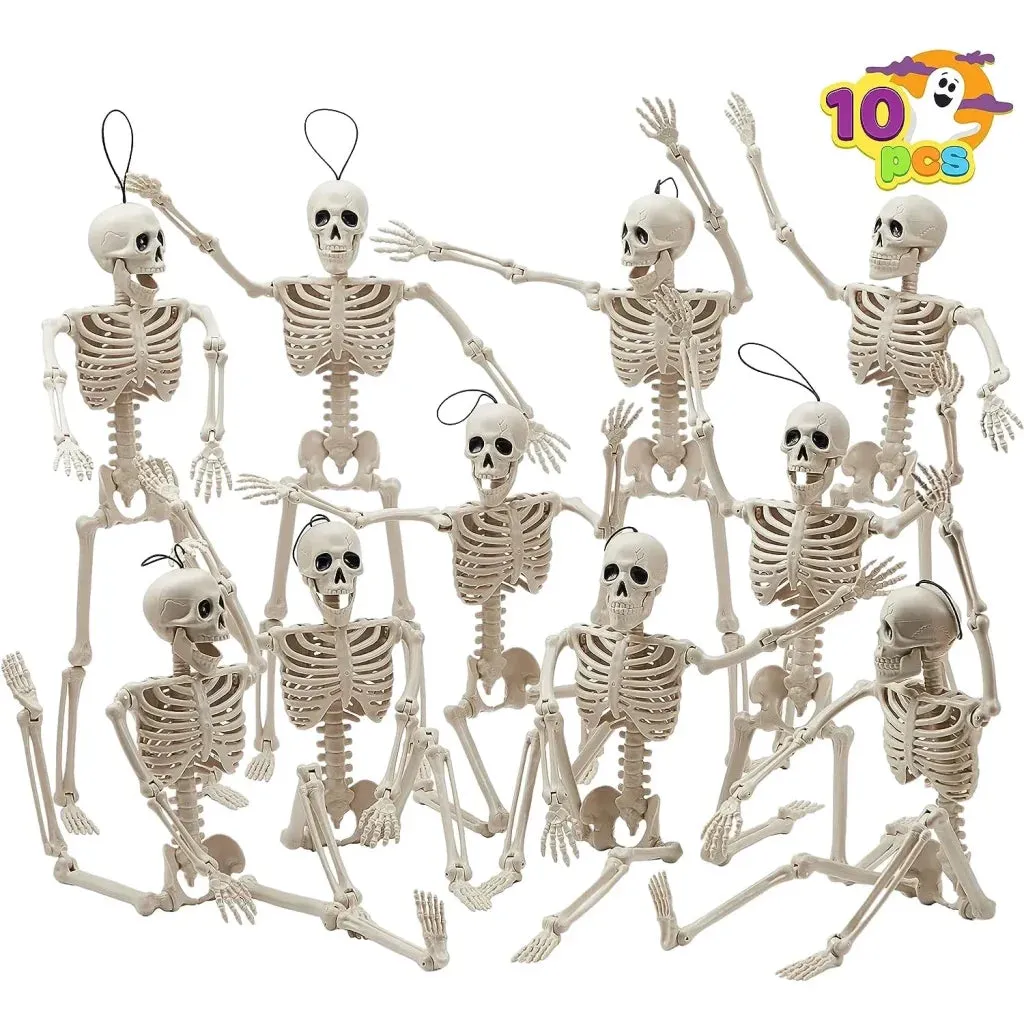 Whimsical Crafts JOYIN 10 PCS 16 Inches Halloween Hanging Skeletons Full Body Skeletons