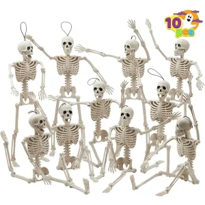 Whimsical Crafts JOYIN 10 PCS 16 Inches Halloween Hanging Skeletons Full Body Skeletons