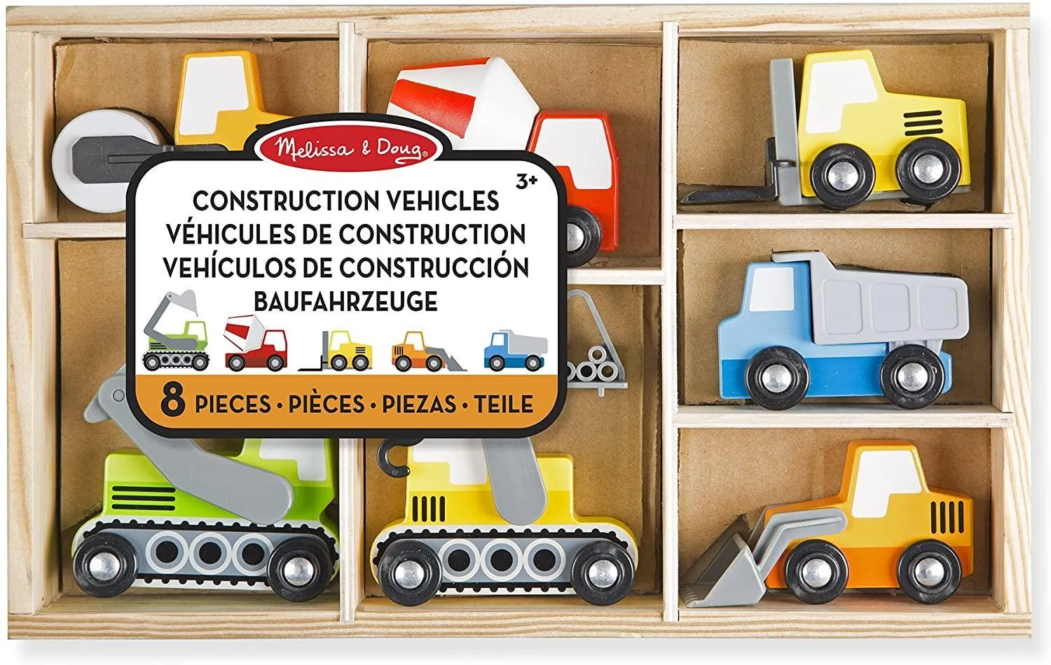 Art Hero Melissa & Doug Wooden Construction Site Vehicles
