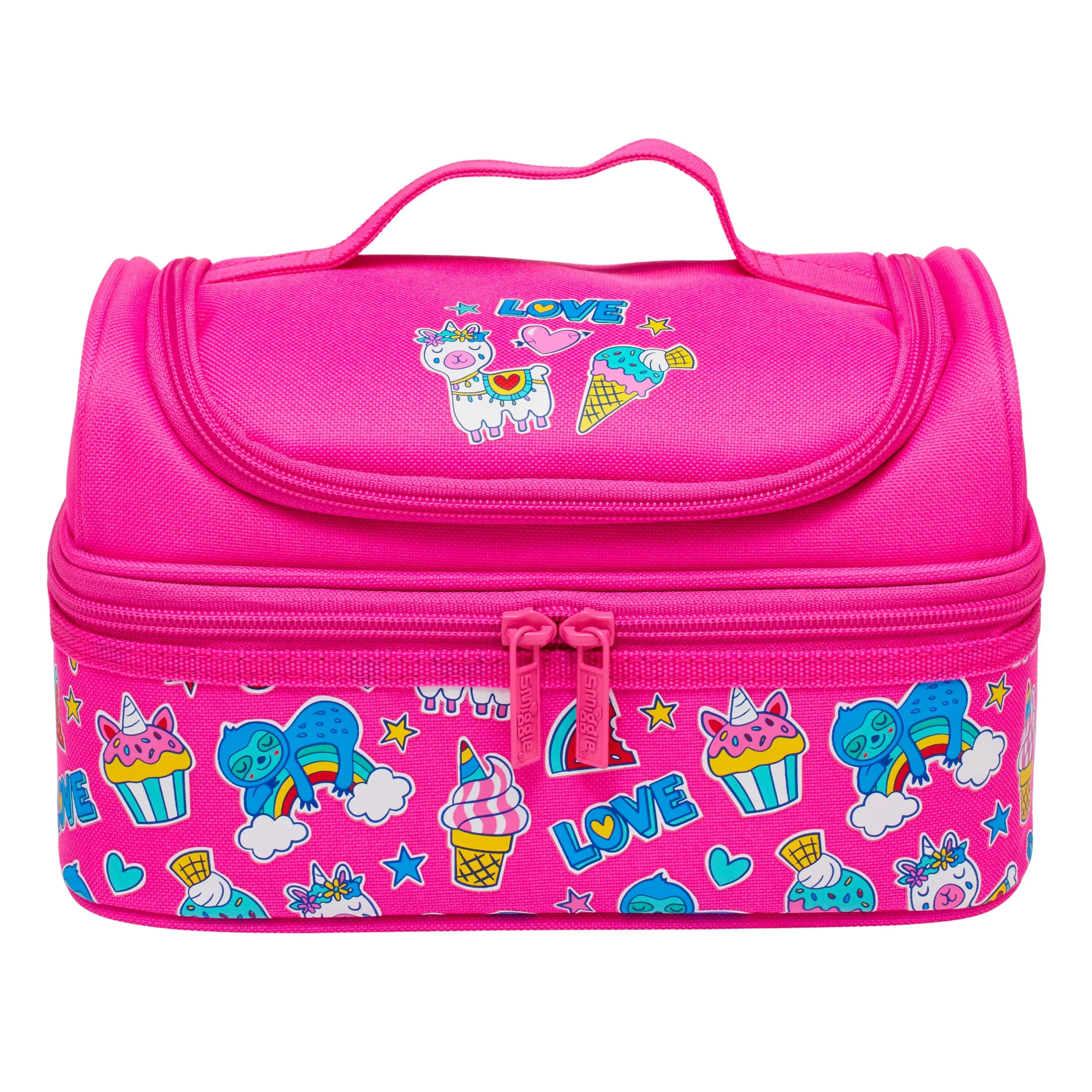 SMIGGLE Vibin' Double Decker Lunchbox - Pink Anime Merch
