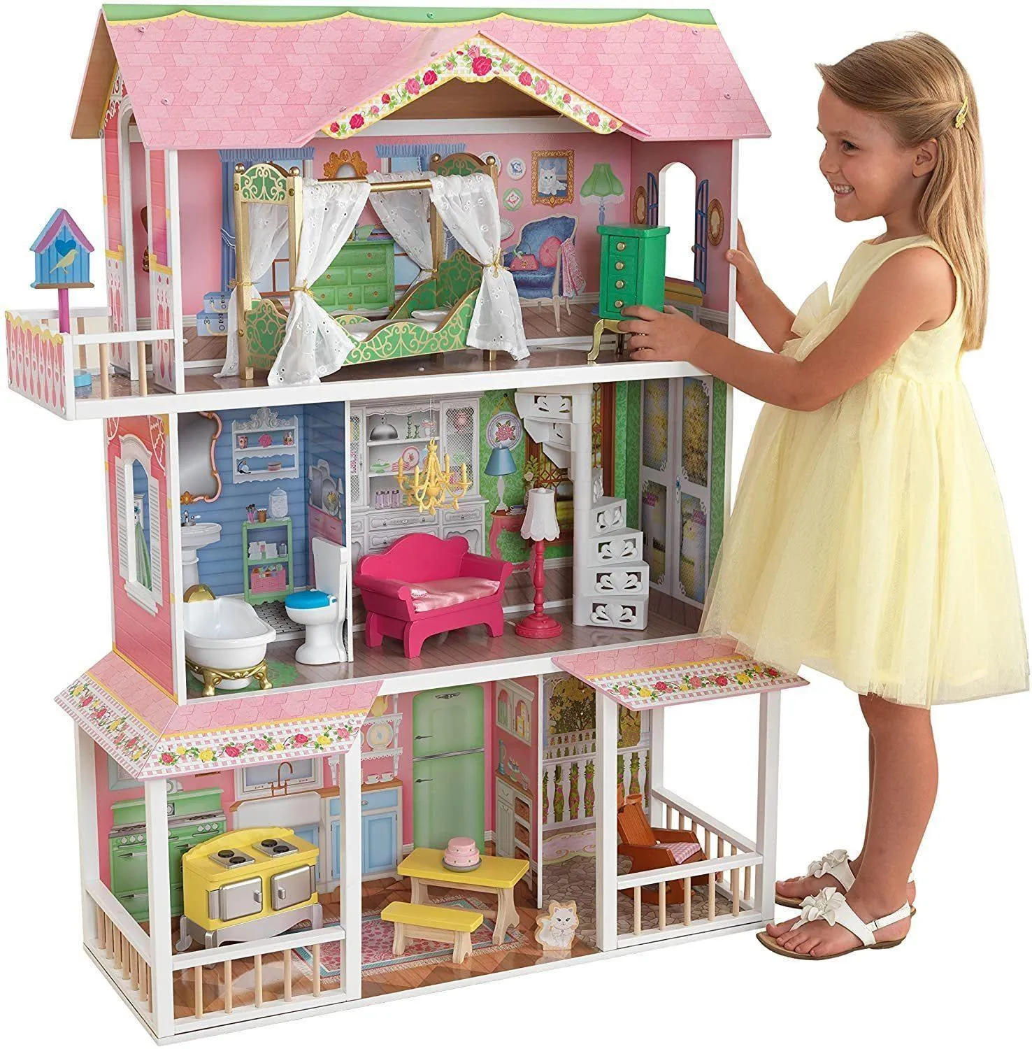 Avid Fan KidKraft 65851 Sweet Savannah Wooden Dolls House with Furniture
