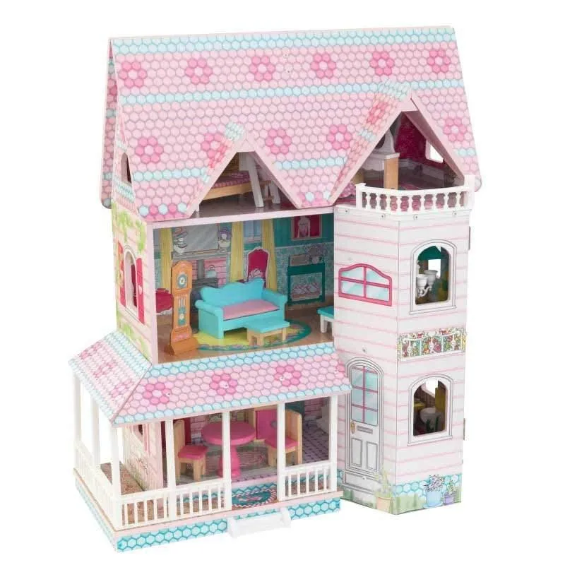 KidKraft 65941 Abbey Manor Wooden Dolls House with Furniture Judges' Choice
