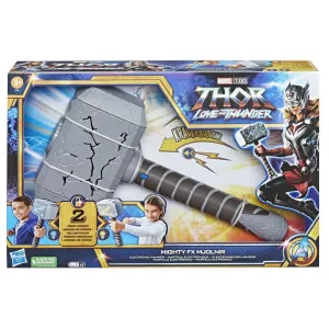 Hero Toy Reptile Figure Thor Love and Thunder Mighty FX Mjolnir Electronic Hammer
