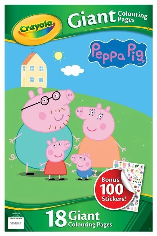 Generational Gift Crayola Peppa Pig Giant Colouring Pages With Stickers