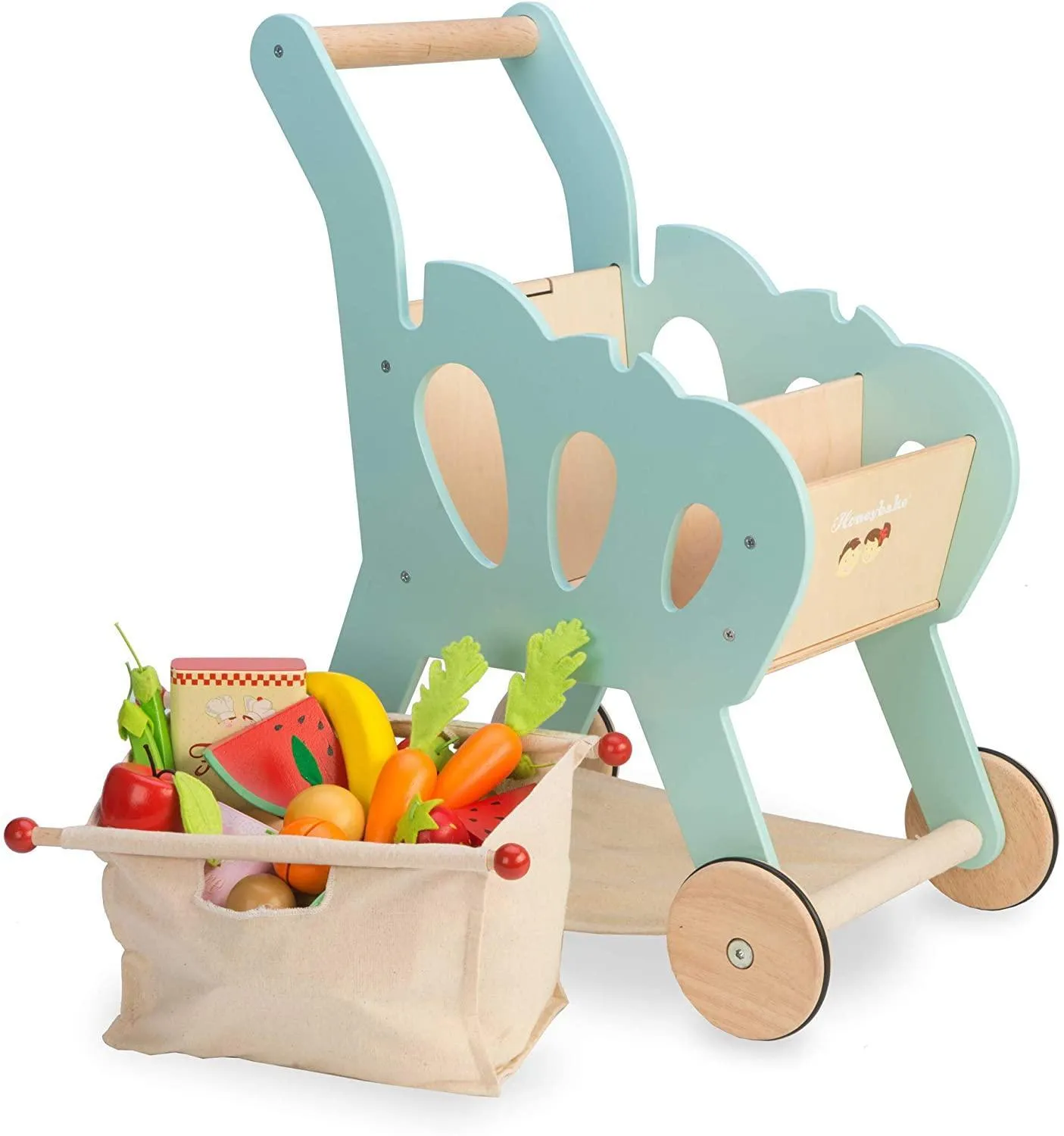Congratulations Present Le Toy Van Honeybake Wooden Shopping Trolley