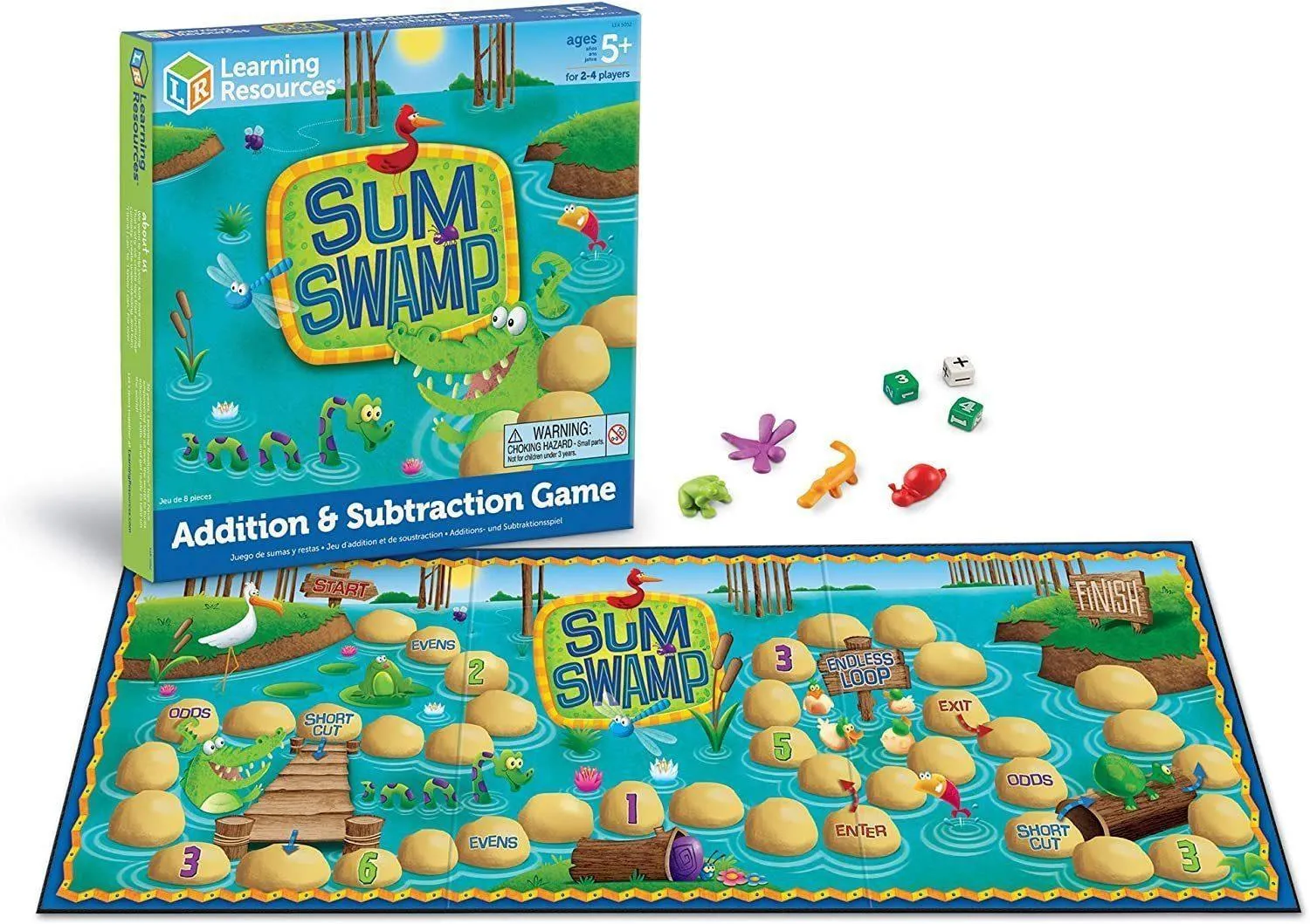 Learning Resources Sum Swamp Addition & Subtraction Game Hobby Group Leisure Activity