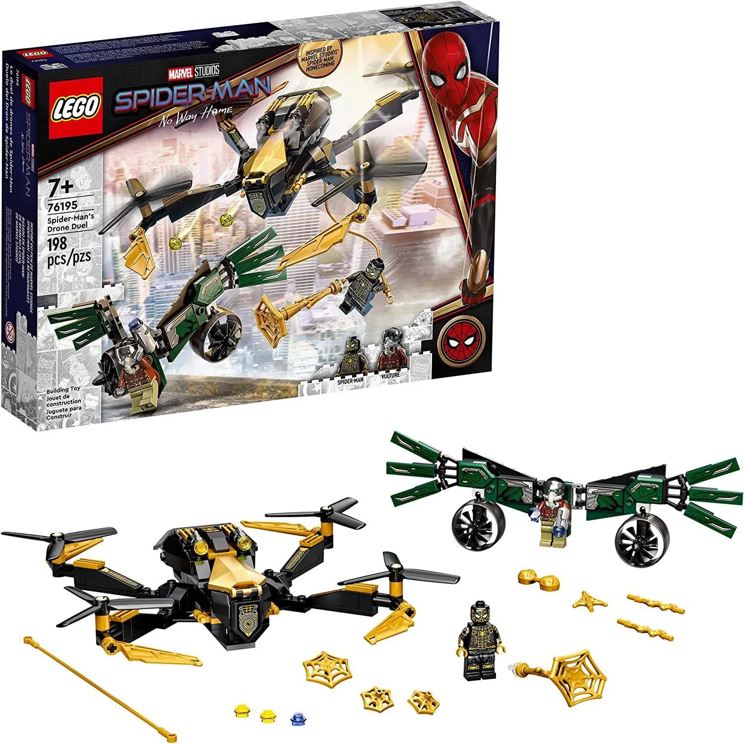 Award winning Creative Display LEGO STAR WARS 76195 Spider-Man??s Drone Duel Building Kit