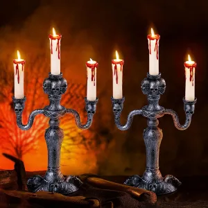 Ghoulish Accessories Light Up Haunted Candelabra, 2 Pcs