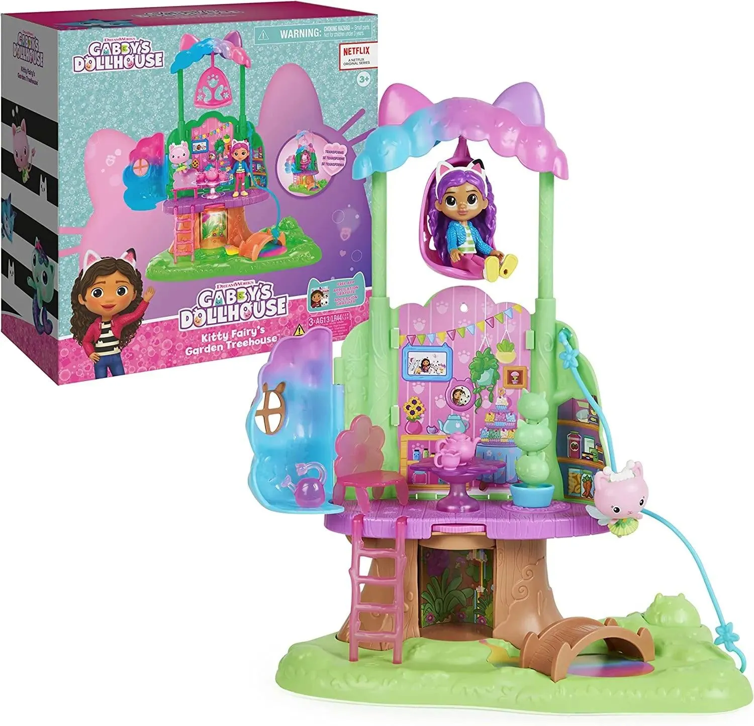 Horror Monster Hero Replica Gabby's Dollhouse Kitty's Fairy's Garden Treehouse Playset