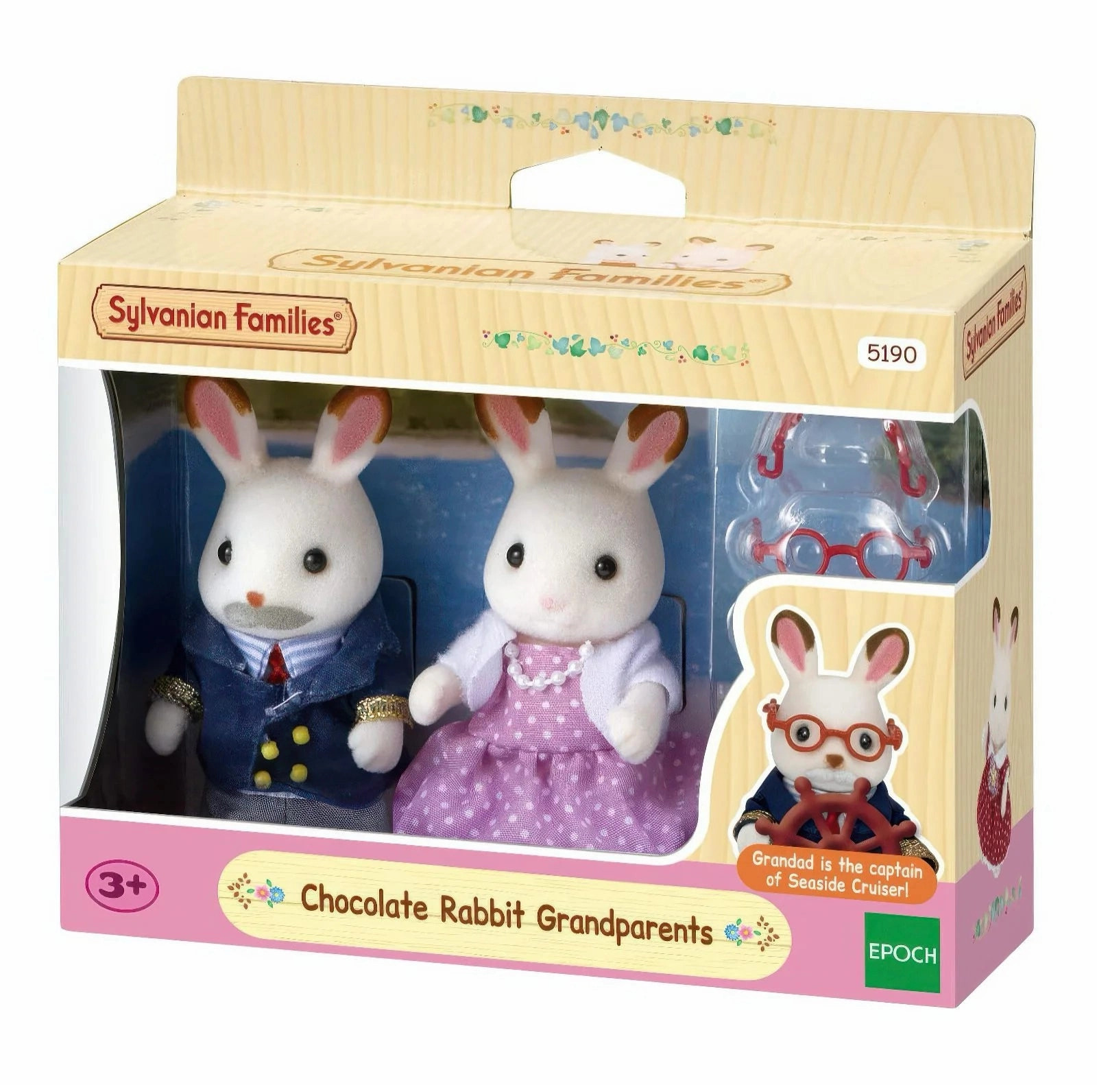 Sylvanian Families 5190 Chocolate Rabbit Grandparents Dragon Statue Fantasy Hero