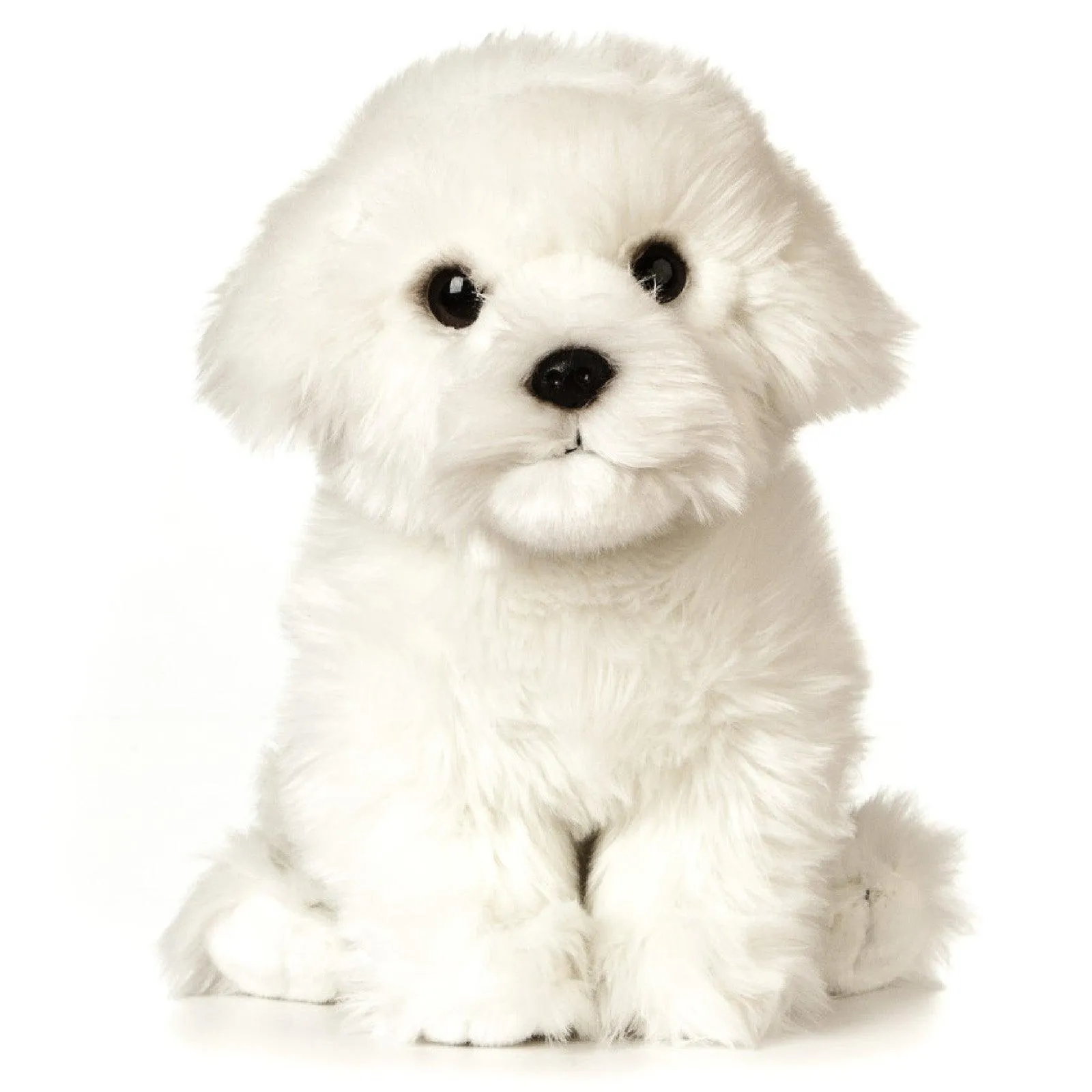 LIVING NATURE Giant Maltese Puppy 25cm Soft Toy Astronomy Tool Event Souvenir