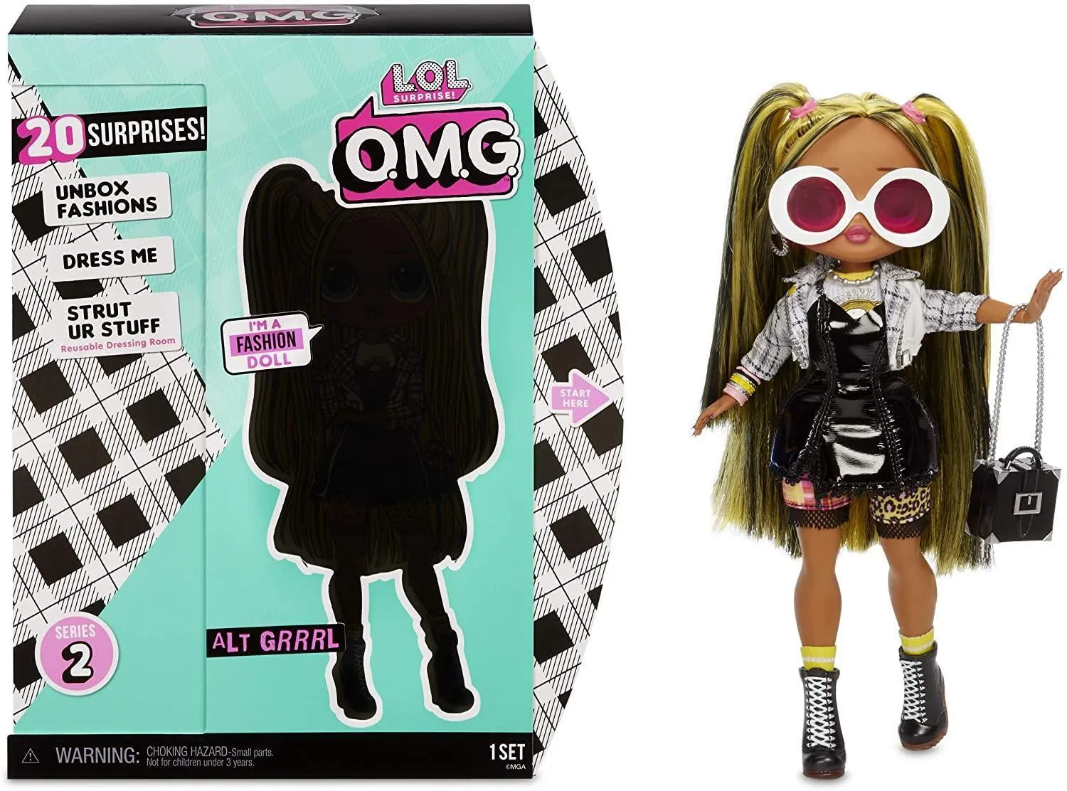 L.O.L. Surprise! 565123E7C O.M.G. Alt Grrrl Fashion Doll with 20 Surprises Sports Star Lasting Value