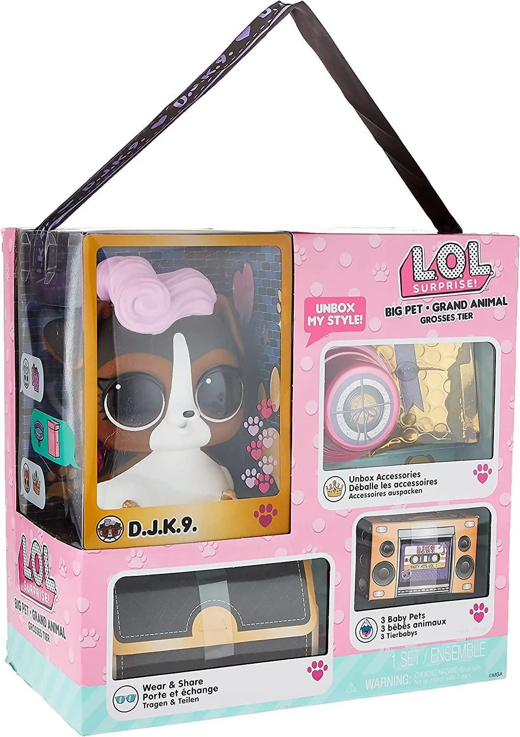 LOL Surprise Big Pets DJ K.9 Playset Kawaii Design Fan Favorite