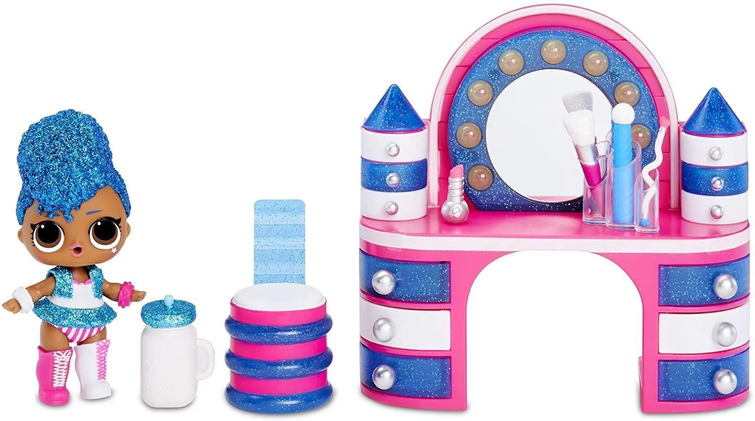 Detailed Replica Art Statue L.O.L. Surprise! Furniture Backstage with Independent Queen & 10  Surprises