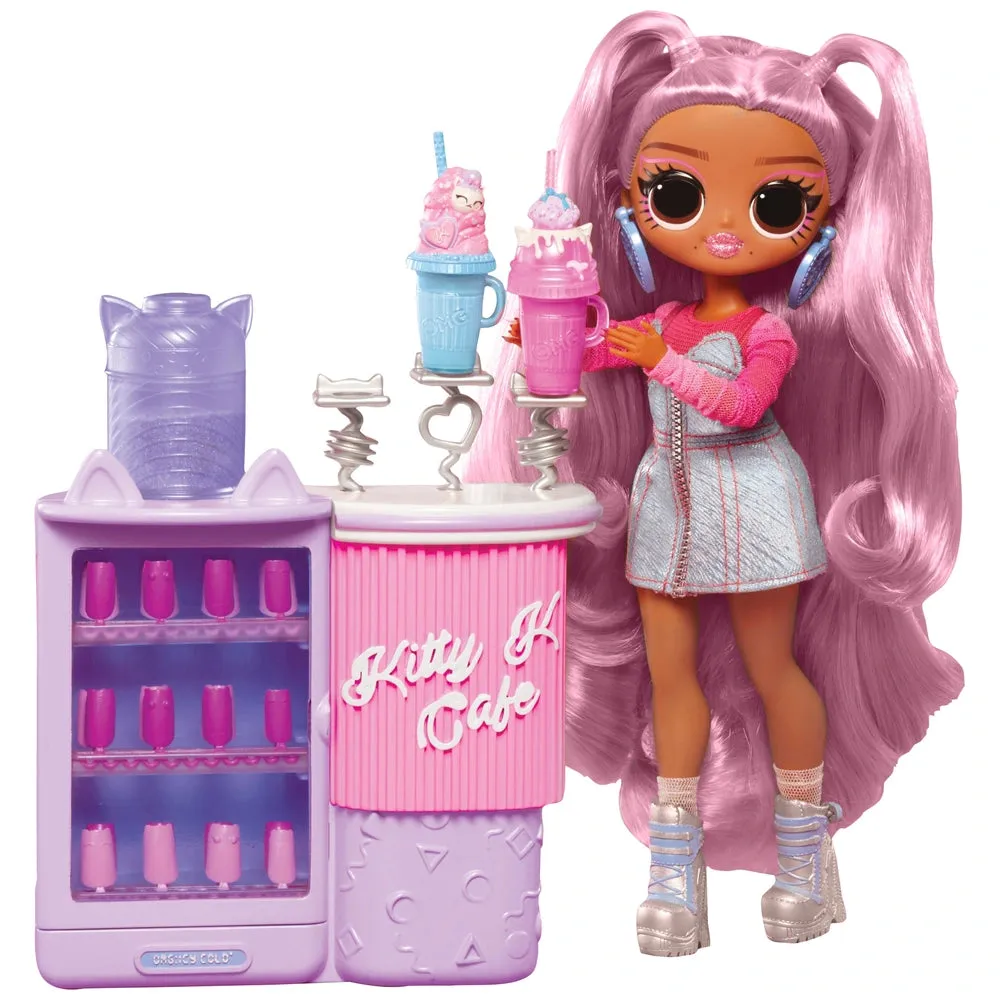 PVC Toy Diverse Representation L.O.L. Surprise! O.M.G. Sweet Nails Kitty K Caf?? Set