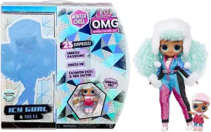 LOL Surprise OMG Winter Chill ICY Gurl Fashion Doll and Brrr BB Doll Art Exhibit