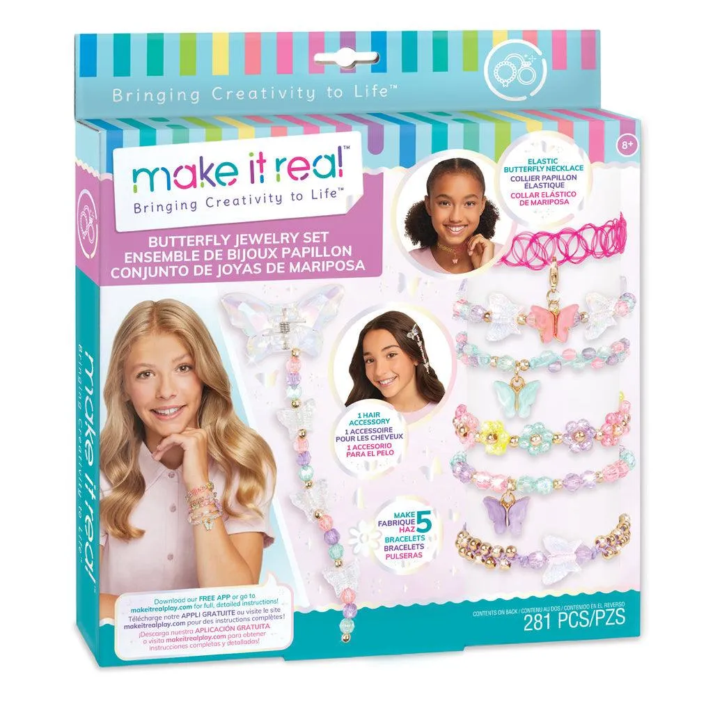 Make it Real 13213 - Butterfly Jewellery Set Premium Toy