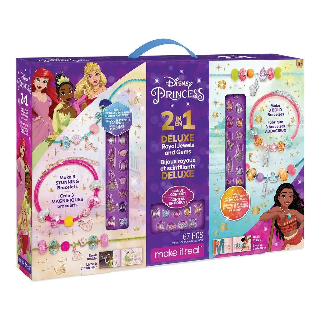 Make it Real 2 in 1 Disney Princess and Moana Royal Jewels and Gems TV Series