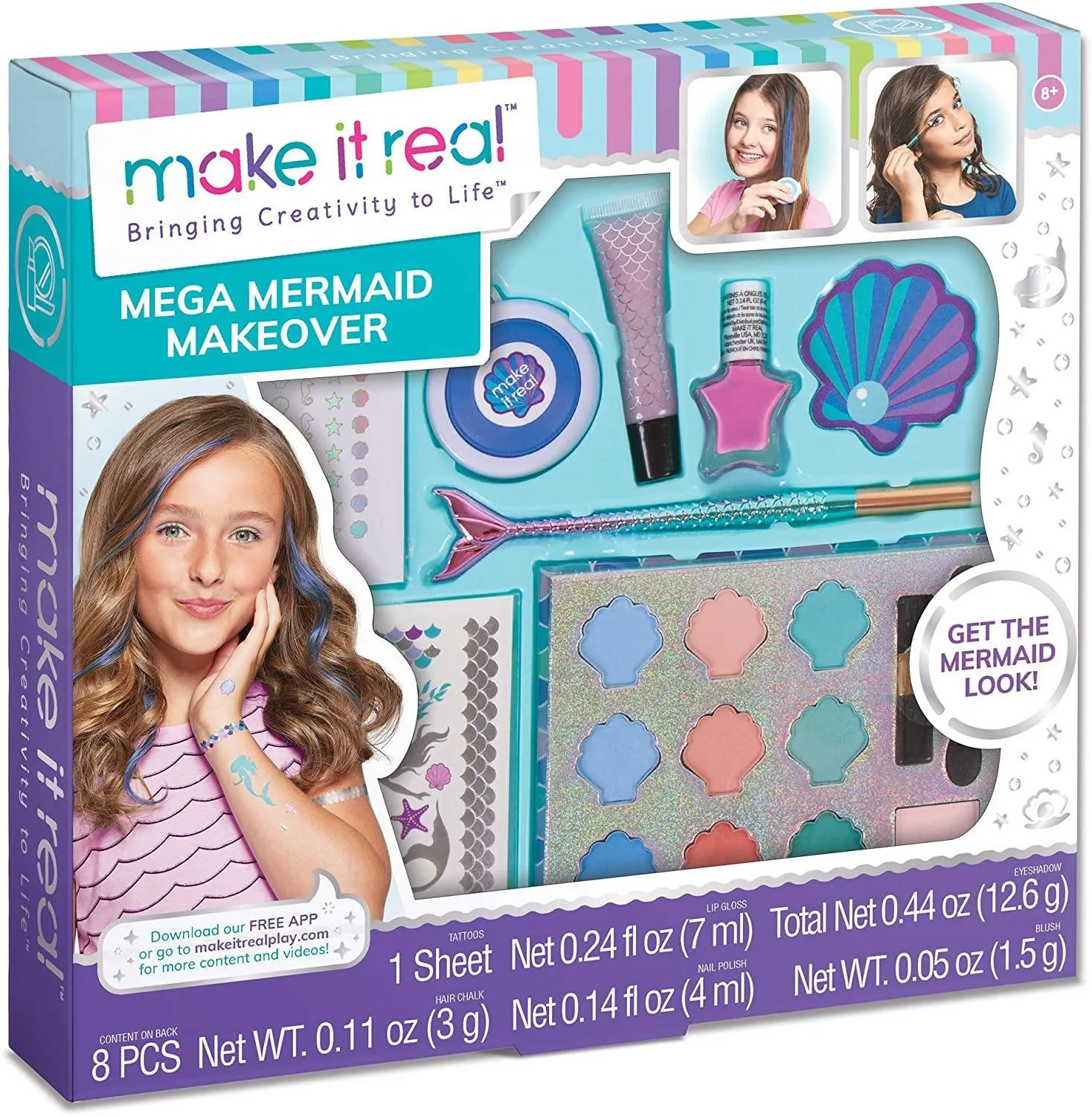 Valuable Collectible Make It Real 2460 Mega Mermaid Makeover Makeup Set