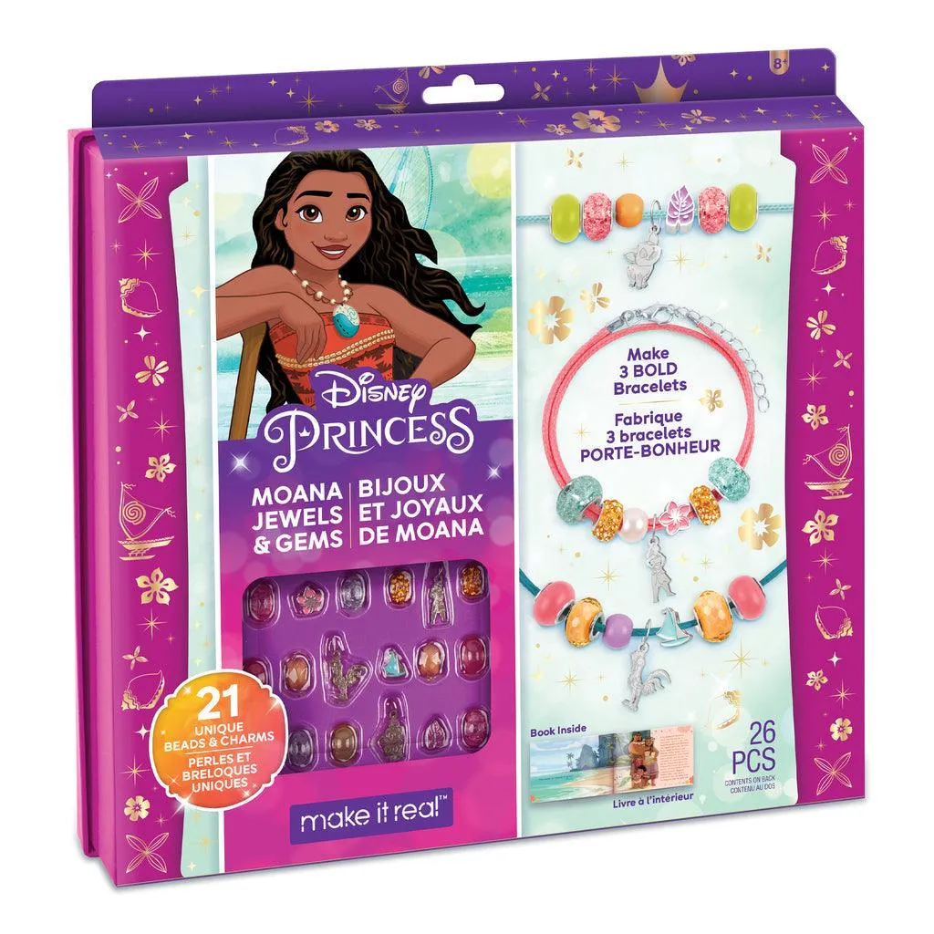 Make it Real Disney Princess Jewels and Gems Moana Jewellery Making Kit Community Pick