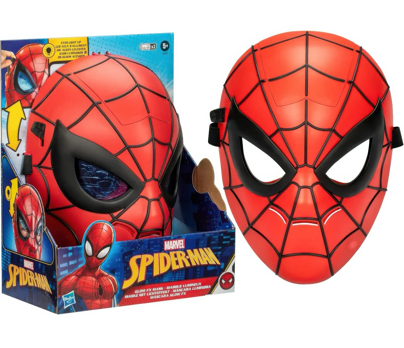 Superhero Figure Chibi Statue Marvel Spider-Man Mask Glow FX