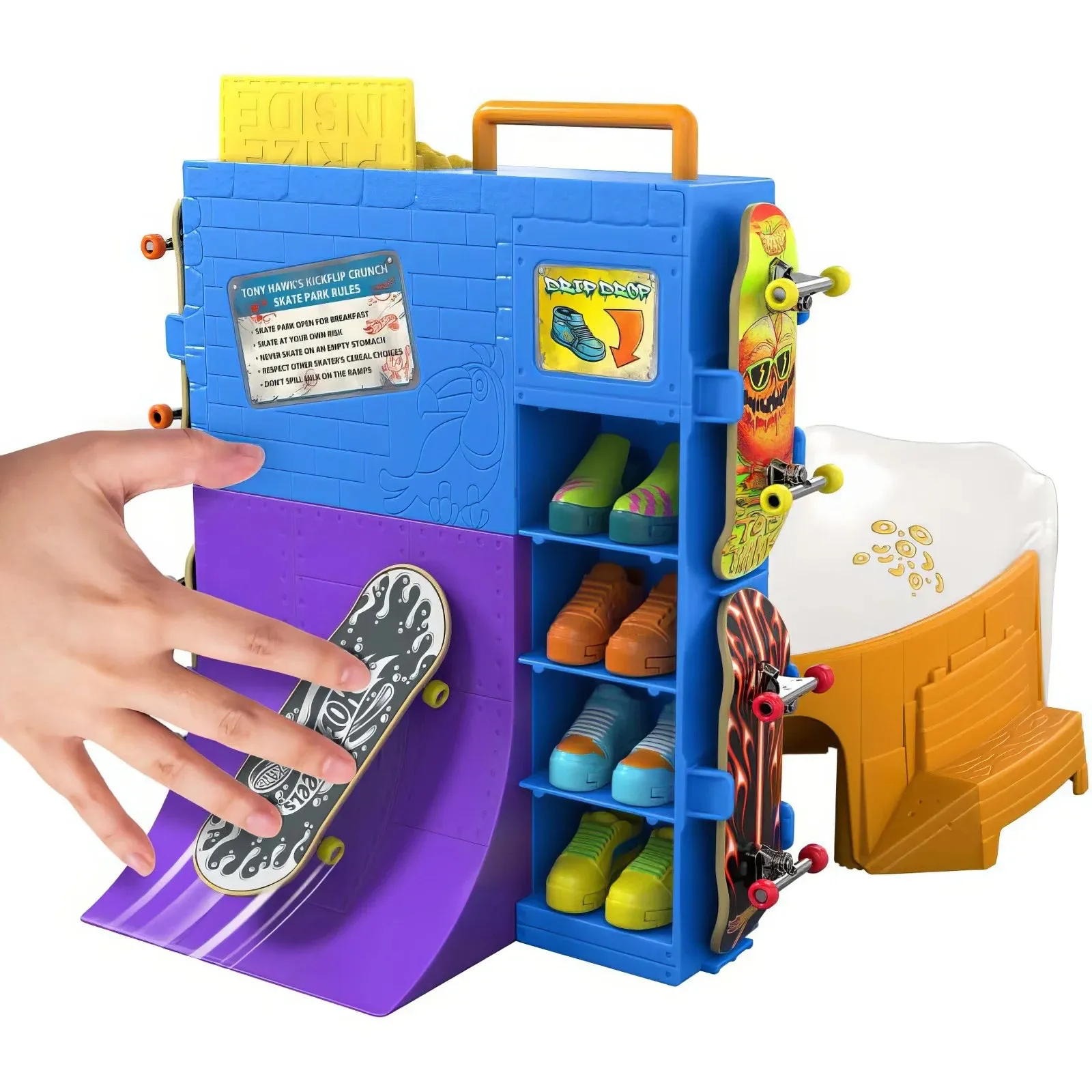 Community Pick Hot Wheels Skate Tony Hawk Cereal Bowl Fingerboard Set