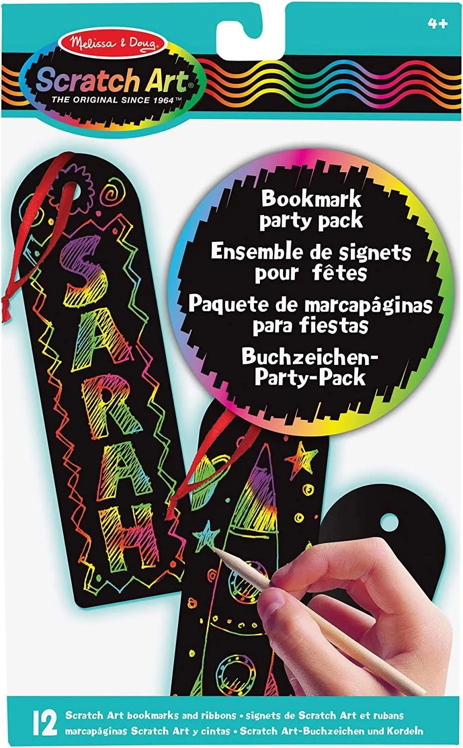 Melissa & Doug Bookmark Scratch Art Party Pack Magical Creature Virtual Collectible