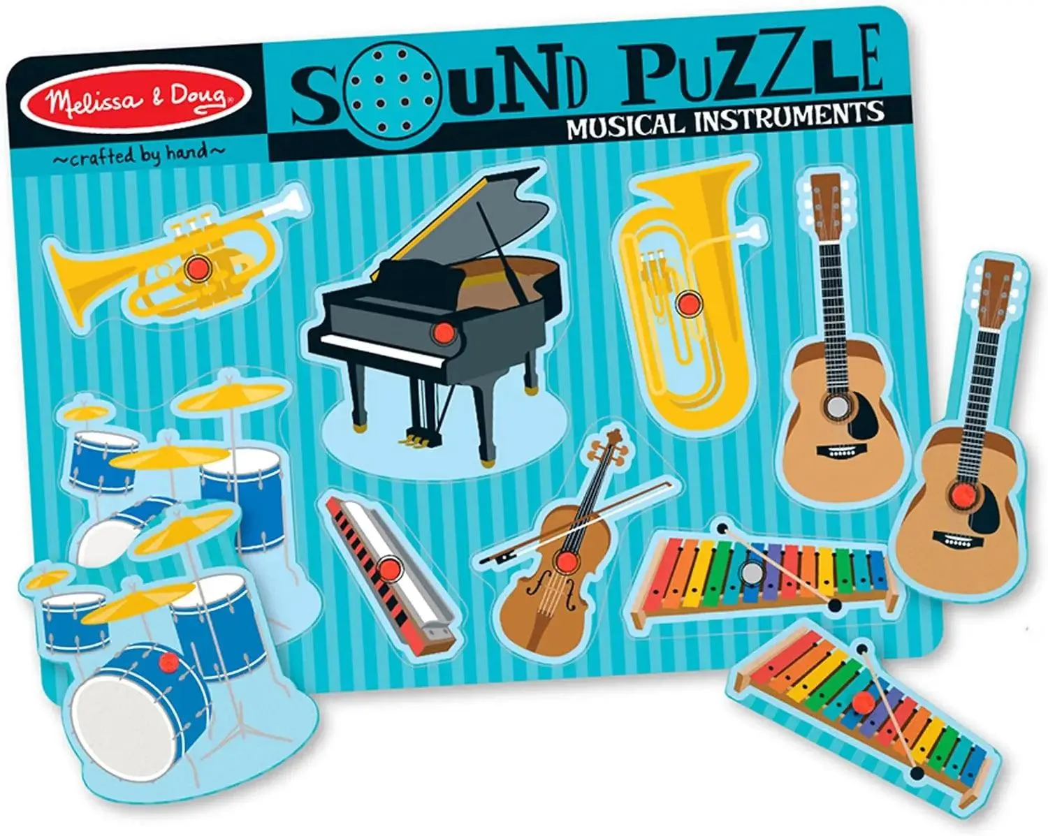 Melissa & Doug 10732 Musical Instruments Sound Puzzle - 8 Pieces Collector's Album