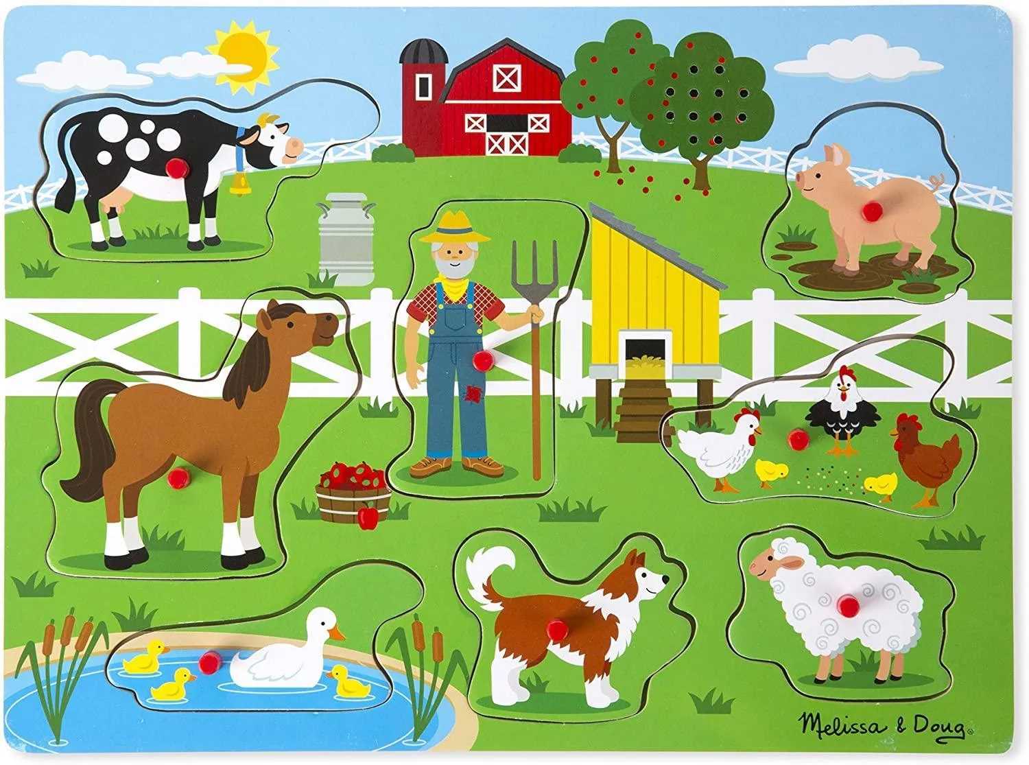 Miniature Statue Melissa & Doug 10738 Old MacDonald's Farm Sound Puzzle