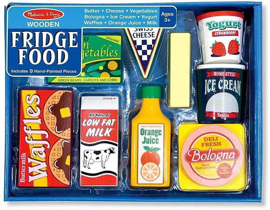 Melissa & Doug 14076 Wooden Fridge Food Chibi Toy