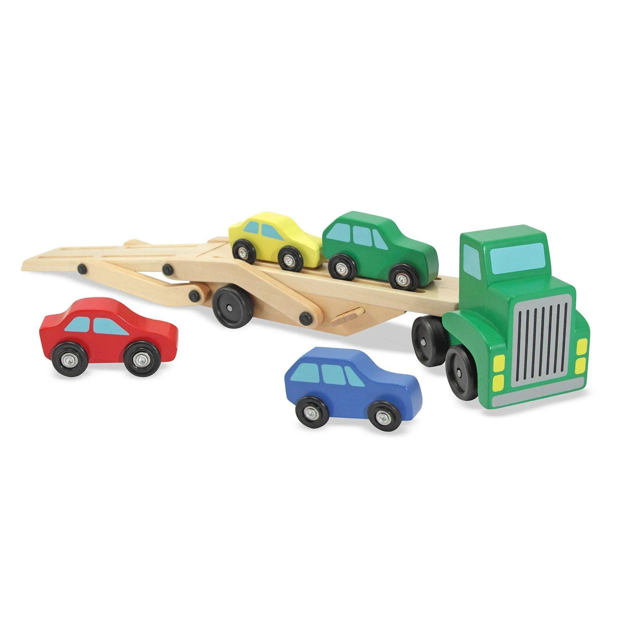 Melissa & Doug 14096 Car Carrier Truck & Cars Wooden Toy Set Character Figure
