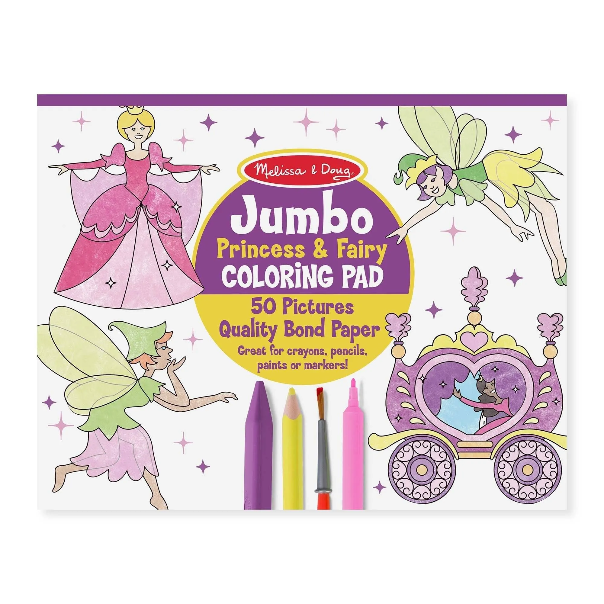 Cultural Gift Melissa & Doug 14263 Jumbo Colouring Pad - Princess & Fairy