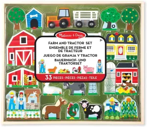 Action Replica Melissa & Doug 14800 Wooden Farm & Tractor Play