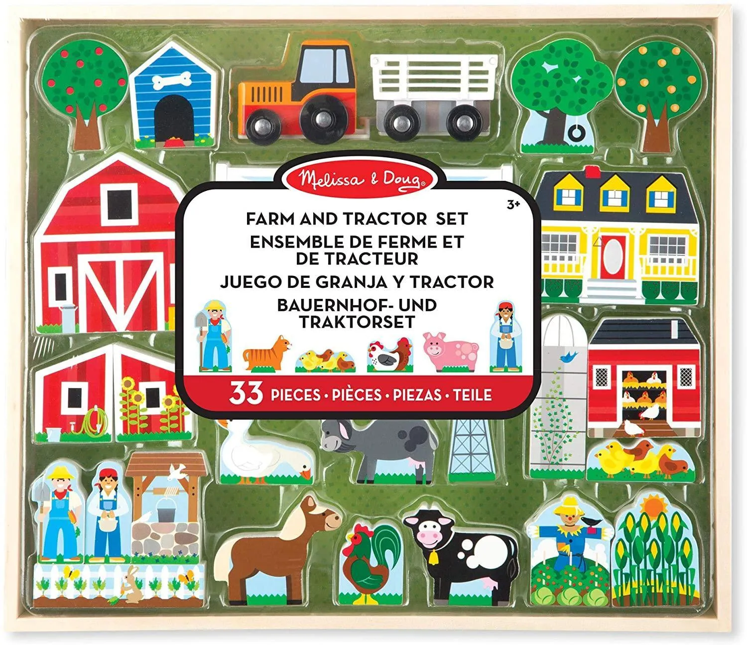 Melissa & Doug 14800 Wooden Farm & Tractor Play Limited Edition