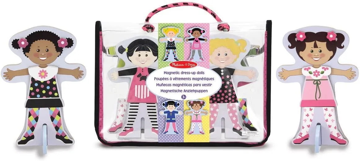 Melissa & Doug 14943 Tops and Tights Magnetic Wooden Dress-Up Dolls Robot Model