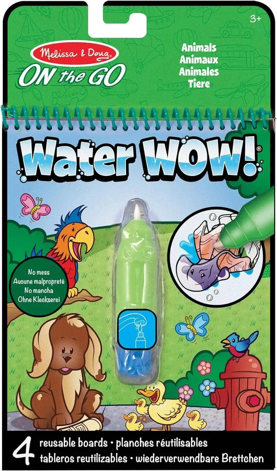 Vibrant Colors Melissa & Doug 15376 Water Wow! Animals Water-Reveal Pad