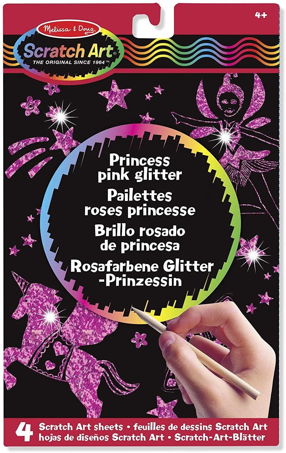 Religious Figure Flexible Figure Melissa & Doug 15810 Princess Pink Glitter Scratch Art Boards