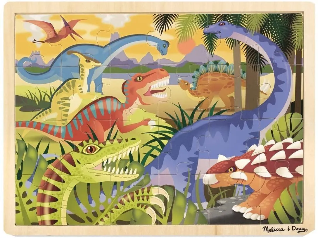 Melissa & Doug 19066 Dinosaur Jigsaw Puzzle 24pc Award Trophy